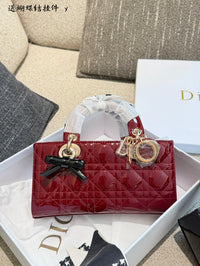 East-West Bag in Cannage Patent Calfskin