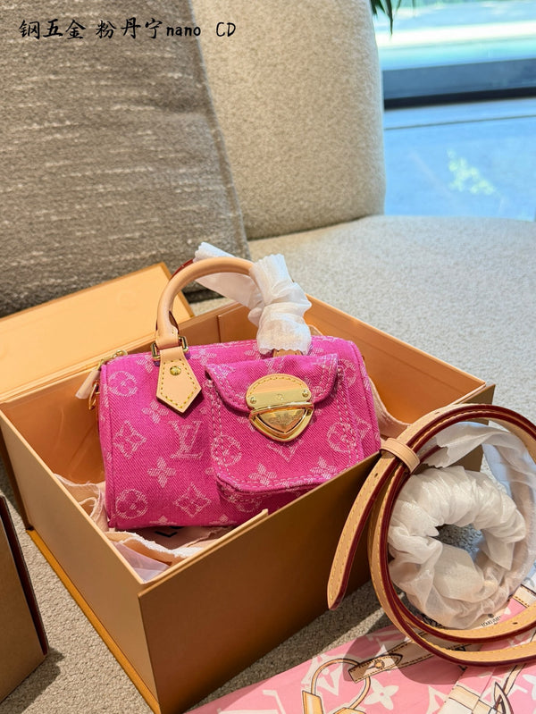 Nano Speedy Bag Denim Pink