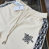 Oblique Side Stripe Drawstring Shorts