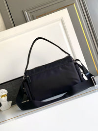 Explore Re-Nylon and Leather Shoulder Bag