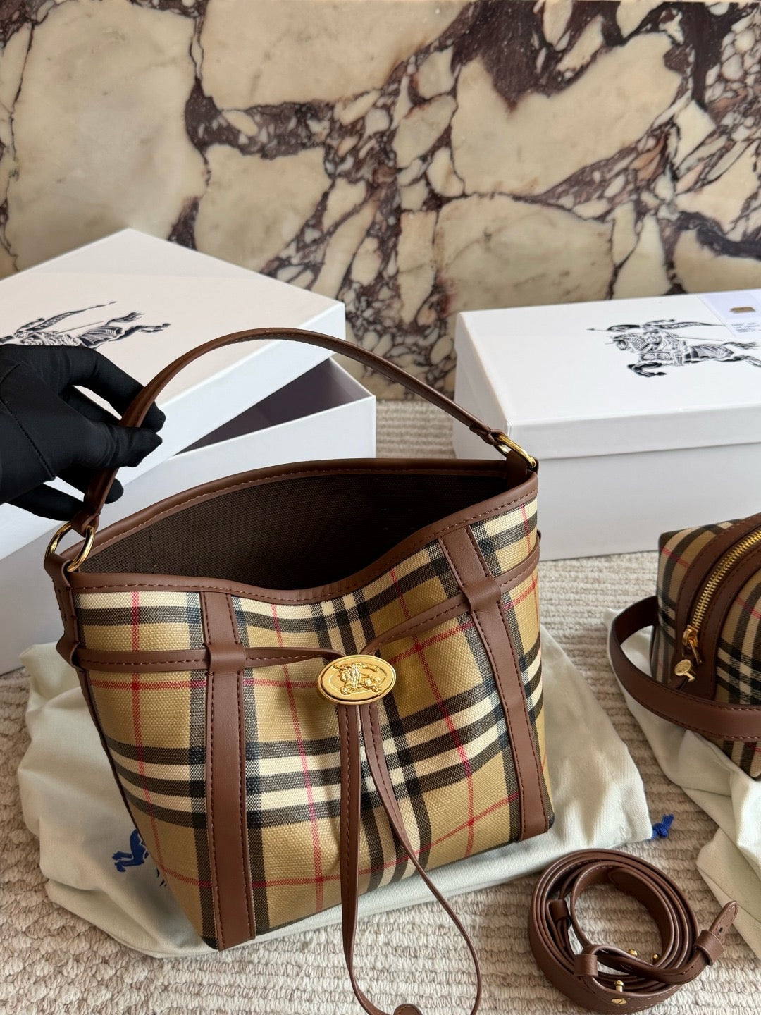 Check Bucket Bag