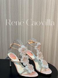 Caovilla Satin Floral Cleo Sandals