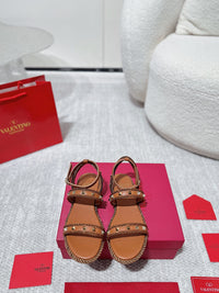 Garavani Rockstud Rope Flat Sandals