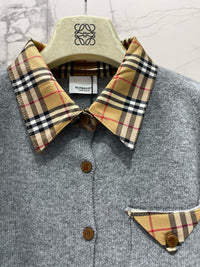 Vintage Check Collar Cardigan