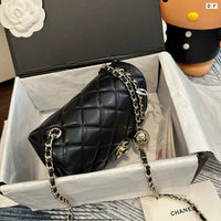 Mini Flap Bag with Lucky Ball Chain