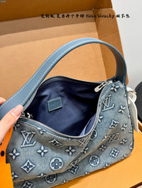 Denim Monogram Hobo Slouchy Bag