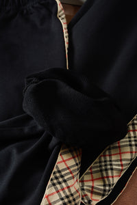 Check-Stripe Slim Sweatpants