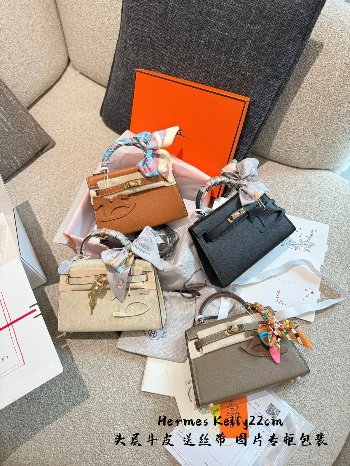 Mini Kelly Bag Craie Epsom Leather