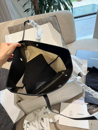 26M Shopping Bag Ecru Canvas & Calfskin