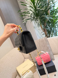 Mini Top Handle Flap Bag Lambskin