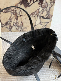Crochet Leather Tote Bag