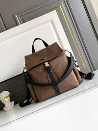 Explore Re-Nylon and Leather Backpack