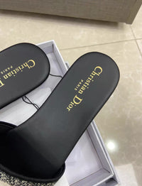 Dway Embroidered Logo Slide Sandals