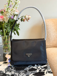 Re-Nylon Flap Shoulder Bag