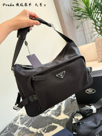Re-Nylon Saffiano Leather Shoulder Bag