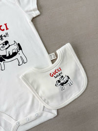 Puppy Bodysuit & Bib Set