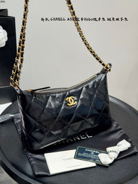 Shiny Quilted Hobo Bag
