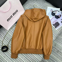 26S Nappa Leather Hoodie