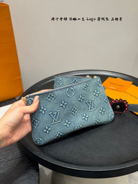 Monogram Denim Pochette Trio Set