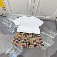 Check T-Shirt & Shorts Set