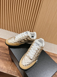 Laminated Lambskin & Suede Trainers