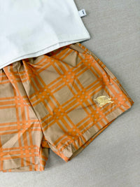Knight Print Check Shorts Set
