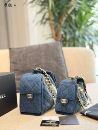 Washed Denim Hobo Bag