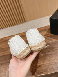 Tweed Leather Espadrilles