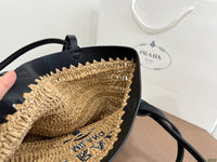 Crocheted Raffia Tote Bag
