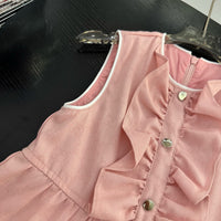 Pink Ruffle Tiered Dress