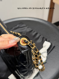 Shiny Quilted Hobo Bag