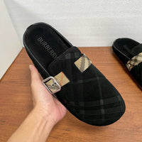 Check Suede Urchin Clogs