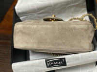 Suede Flap Bag