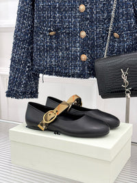 26WF Check Ballet Flats