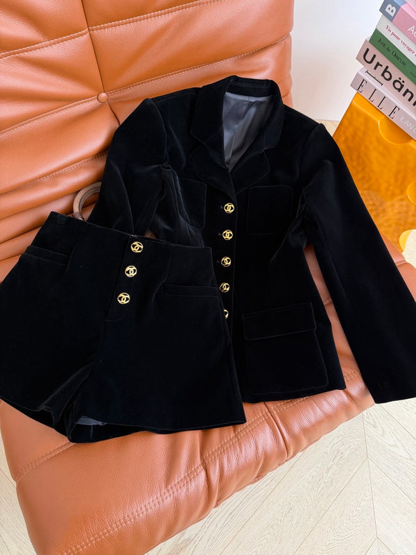 26S Logo Velvet Blazer