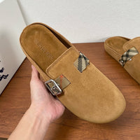 Check Suede Urchin Clogs