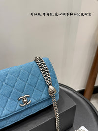 24P Denim Wallet on Chain Bag