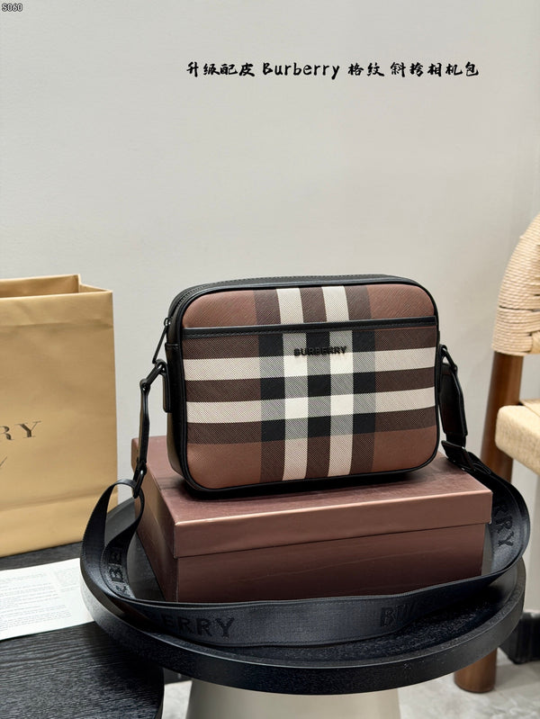 Vintage Check Camera Bag
