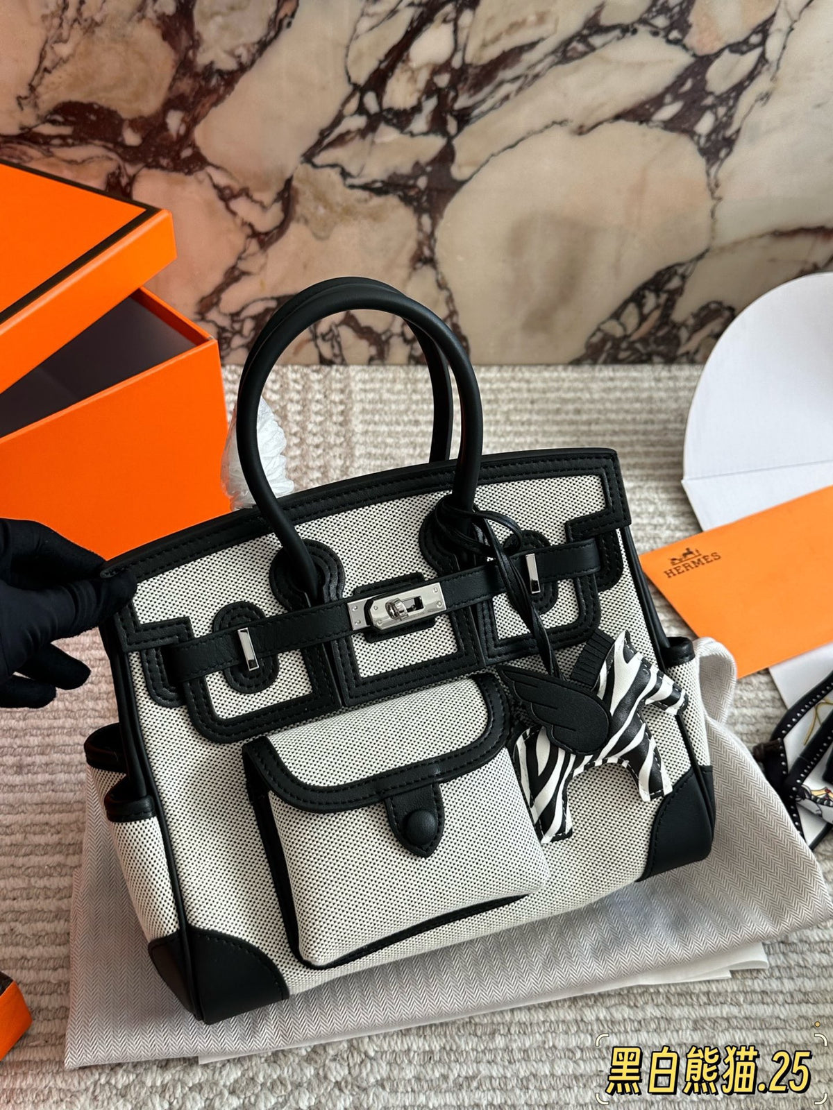 Toile H Swift Cargo Birkin 25