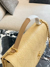 Braided Raffia Flap Bag