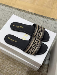Dway Embroidered Logo Slide Sandals