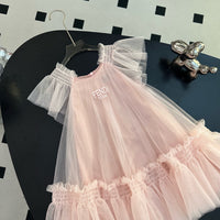 Roma Embroidered Layered Tulle Dress