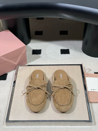 Suede Deck Mules