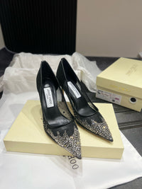 Love Embellished Mesh Pumps