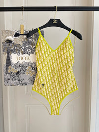 Oblique One-Piece Swimsuit
