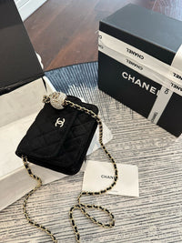 Velvet Mini Flap Bag