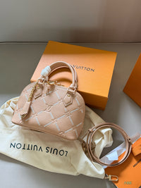 Alma BB Monogram Embroidered Leather