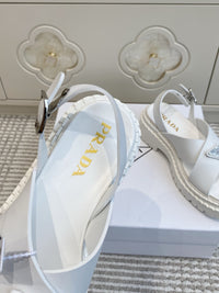 Crossover Platform Sandals