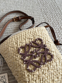 Anagram Raffia Pocket Bag