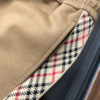 Check Side Stripe Drawstring Shorts